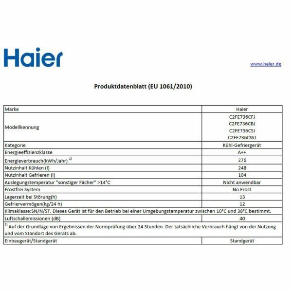 Hausger&auml;teMobil - C2FE736CWJ - Haier - Ausverkauft - 03