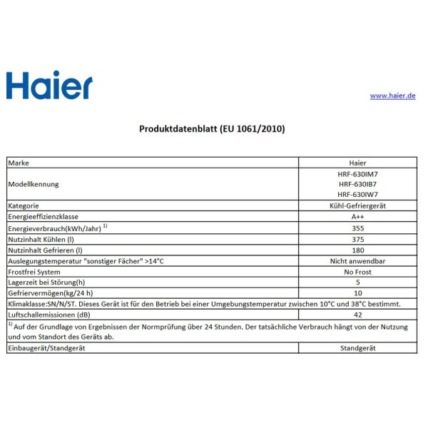Haier - HRF-630IM7 - Side-by-Side - Silber - A++ - NoFrost