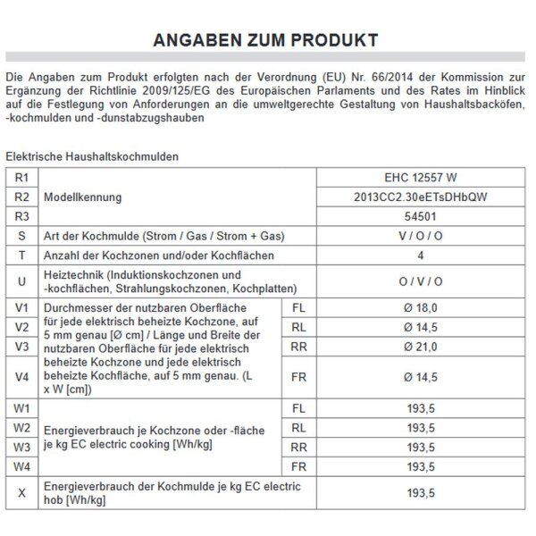 Amica - EHC12557W - Einbau-Herdset - Glaskeramik-Kochfeld - Wei&szlig;